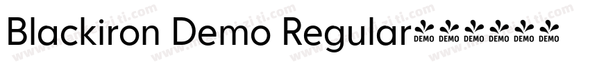 Blackiron Demo Regular字体转换